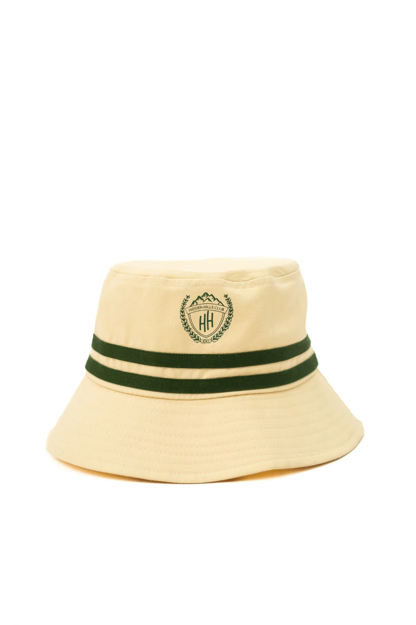Kids Bucket Hat | Cream & Green Bucket Hat | Hidden Hills Club