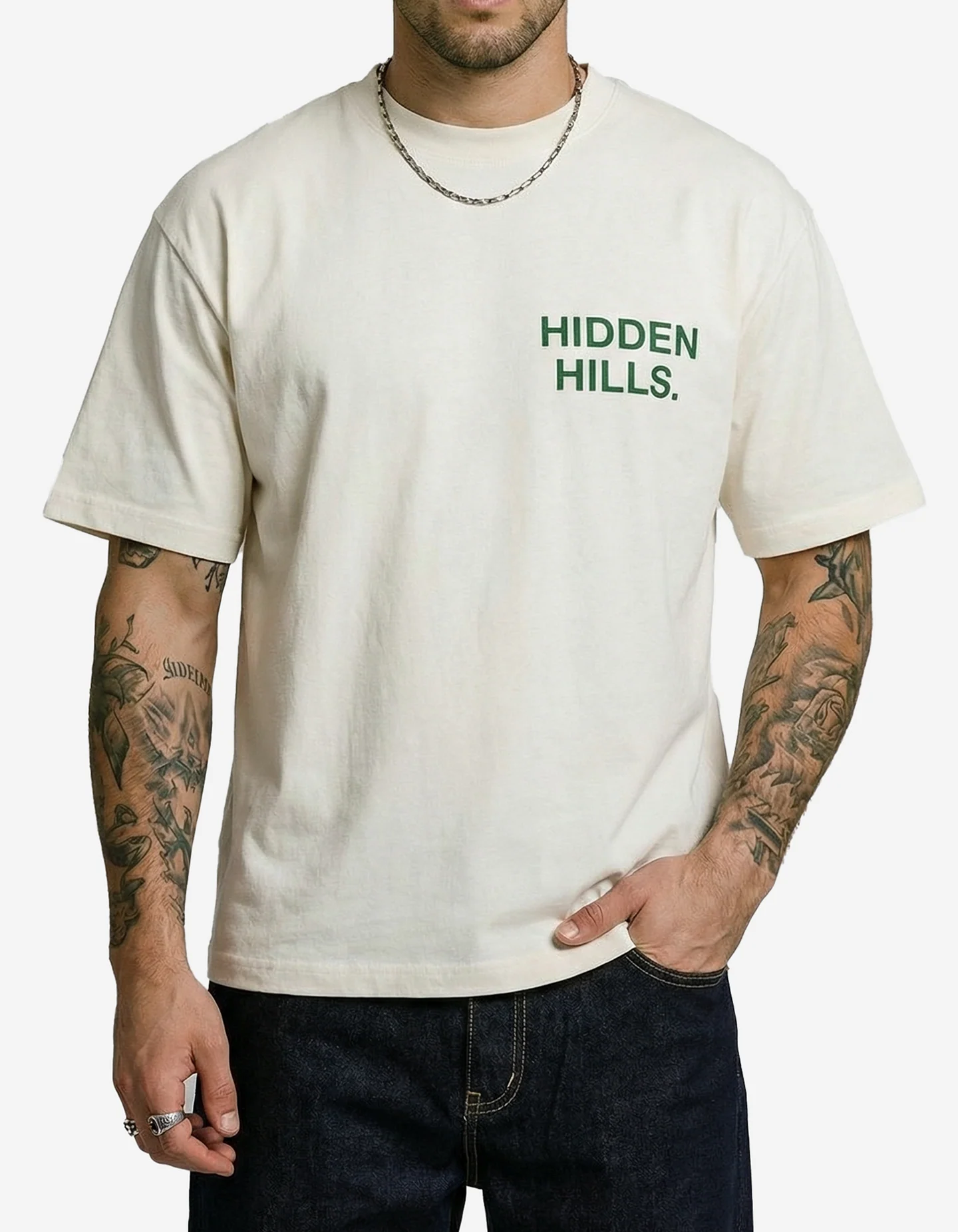 Limited Tee – Cream/Green