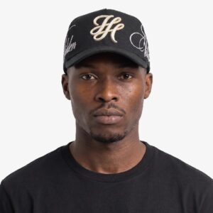 Signature Hills Hat Black Gold | Premium Cotton Cap | Hidden Hills Club